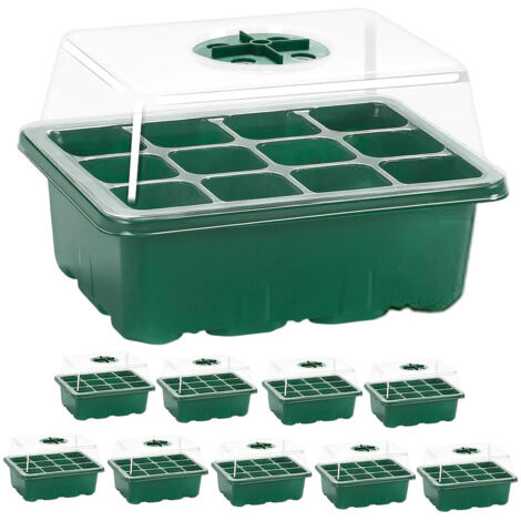10 Bandejas De Germinación Para Plantas, 12 Hoyos (1/5)
