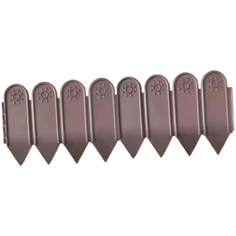 Valla De Jardn Con Estaca Ligera Y Decorativa Marron (1/5)