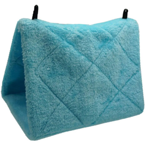 Lit pour perroquet commode pour cage couleur bleu clair taille S (1/5)