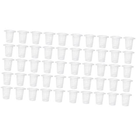 50 Macetas De Red Para Hidropnicas Macetas Translcido (1/5)