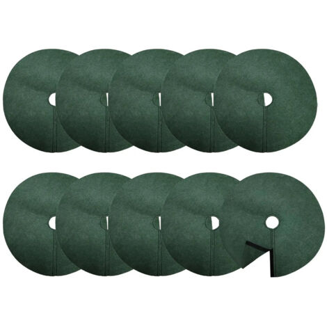 10 anneaux de paillis pour le contrle des mauvaises herbes en tissu S (1/5)