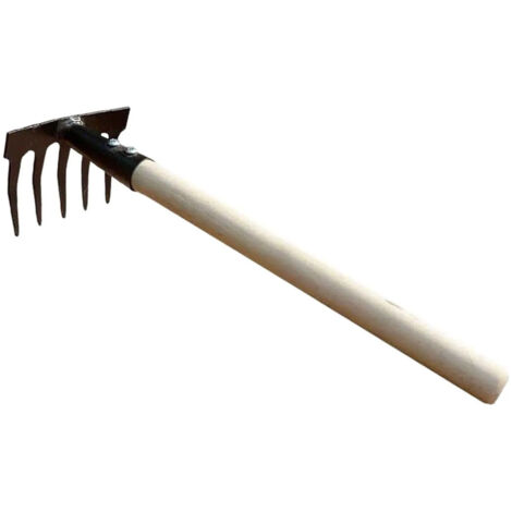 Rteau de jardin avec double vis de fixation et poigne (1/5)