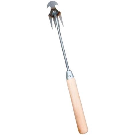 Cultivateur manuel rteau houe motoculteur manche en bois (1/5)