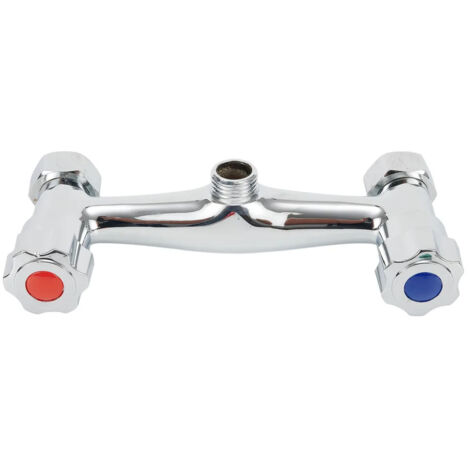 Mitigeur de douche avec finition chrome et cuivre (1/5)
