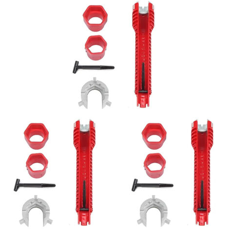 Cl multifonctionnelle pour robinet de salle de bain ensemble de 3 pices (1/5)