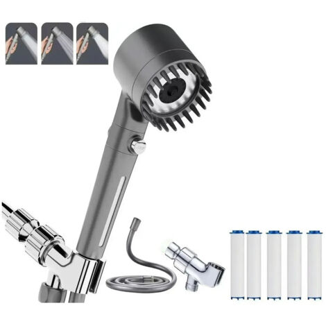 Pommeau de douche ionique Filtre purificateur douchette main (1/5)