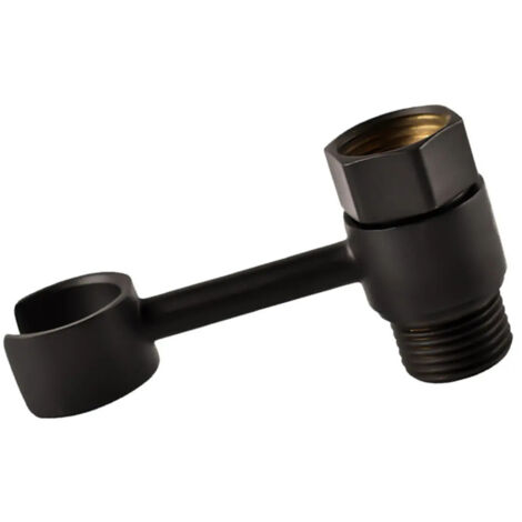Support pour pommeau de douche et flexible noir (1/5)
