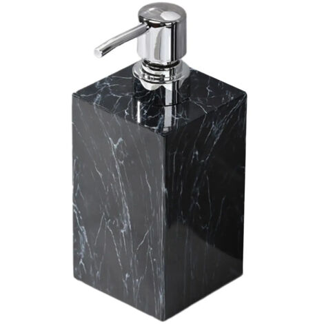 Distributeur de savon en marbre de luxe pour salle de bain et cuisine noir (1/5)