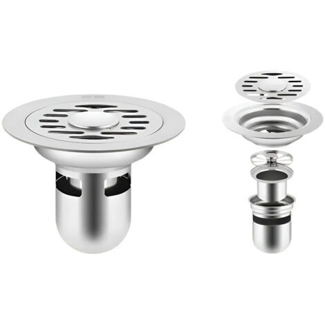 Passoire de salle de bain en acier inoxydable rsistante aux odeurs et aux insectes 12 cm (1/5)