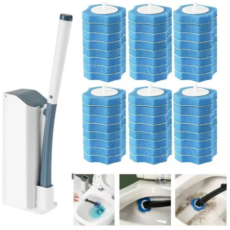 Ensemble de brosses de toilette jetables Cnkx 48 brosses de rechange H (1/5)