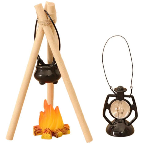 Ensemble de 7 feux de camp miniatures à l'échelle 1/12 pour la maison (1/5)