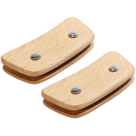 Poignée de poêle à barbecue en bois massif durable (1/5)