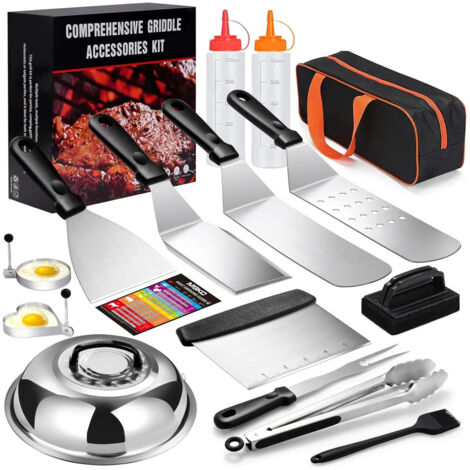 Kit d'accessoires pour plaque de cuisson en pierre noire (16 pièces) (1/5)