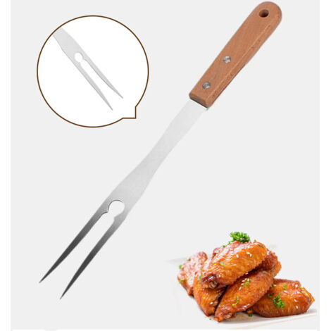 Fourchettes en bois résistantes pour barbecues en extérieur (1/5)