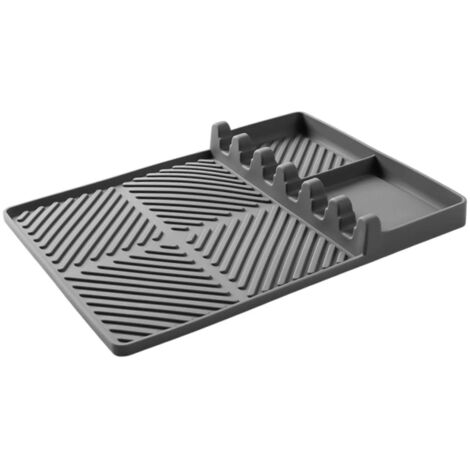 Tapis de cuisson pour barbecue 32 cm x 24 cm x 1 cm Gris (1/5)