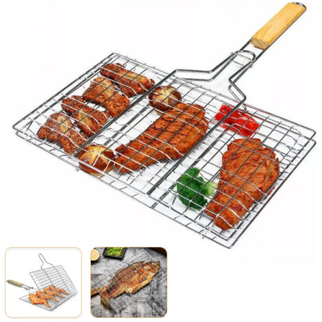 Grille pour rôtir poisson, poulet, viande, cuisiner, chef (1/5)