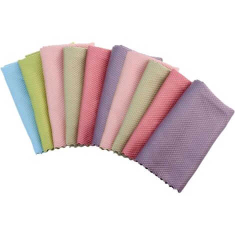 Lot de 10 torchons de cuisine épais carrés de 25 x 25 cm (1/5)