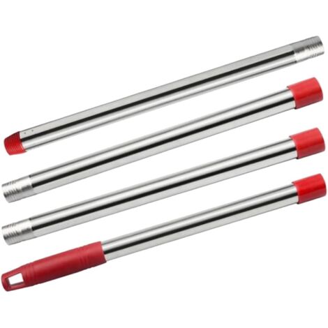 Manche de rechange pour balai à franges, tige en acier inoxydable, quatre (1/5)
