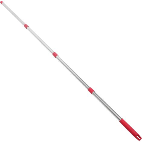 Manche de rechange en acier inoxydable pour balai à franges, détachable en 4 sections (1/5)
