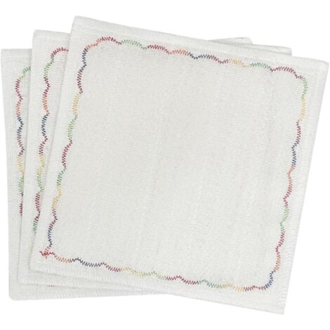 Chiffons de cuisine réutilisables pour la vaisselle, lot de 3, 30 cm, absorbants et non absorbants. (1/5)