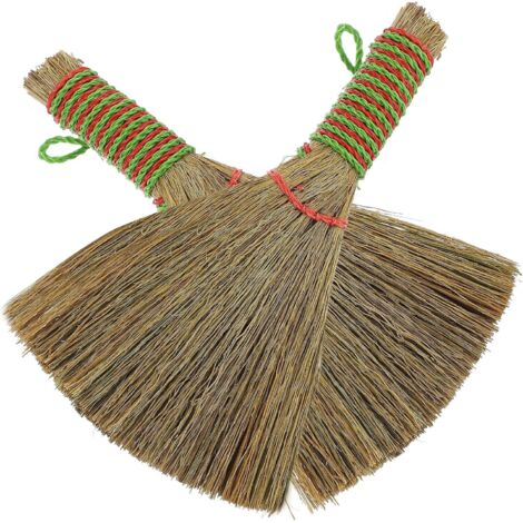 Ensemble de 2 petites brosses à poussière portatives et mini-balais naturels (1/5)