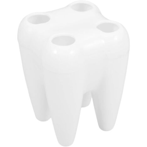 Porte-brosse à dents en forme de dent, accessoire de salle de bain multi-usages (1/5)