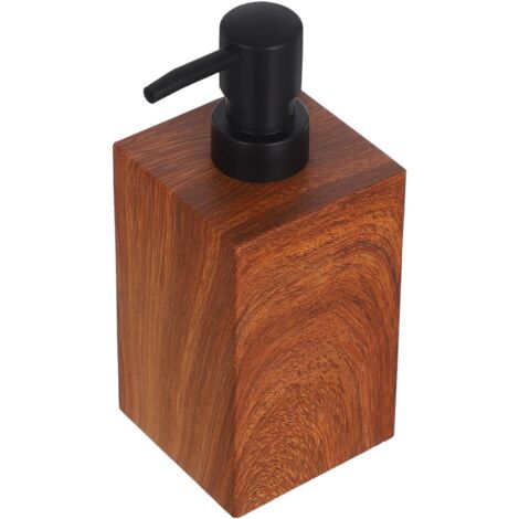Flacon distributeur de savon liquide 500 ml, motif bois, pour les voyages (1/5)