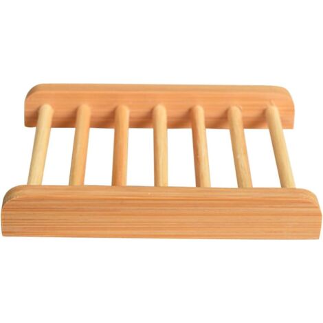 Porte-savon et plateau à savon en bois, grand modèle avec égouttage. (1/5)