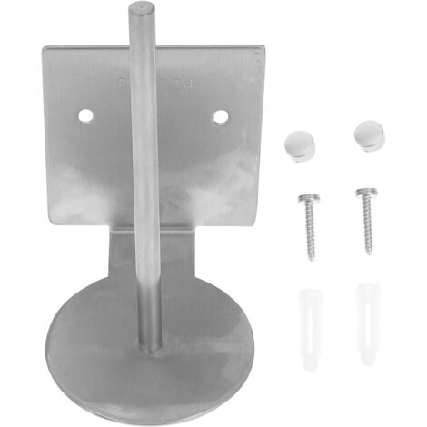 Porte-papier toilette en acier inoxydable et film alimentaire (1/5)