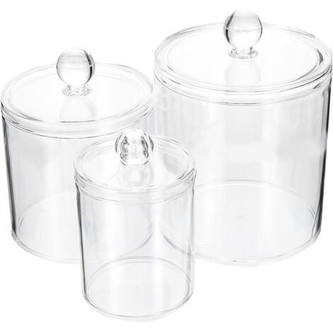 Boîtes à cotons-tiges de salle de bain en plastique (1/5)