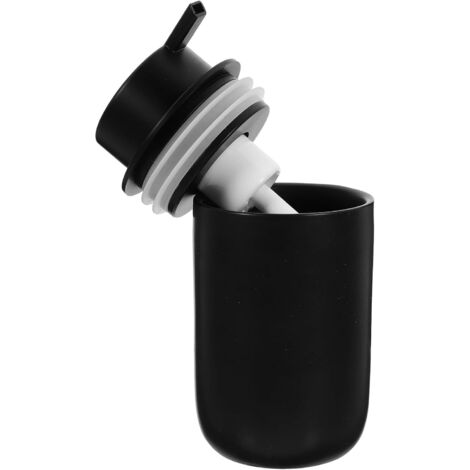 Distributeur de savon en céramique noir rechargeable avec pompe (1/5)