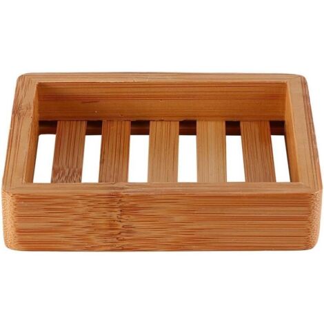 Porte-savon en bois avec porte-savon à drainage pour (1/5)
