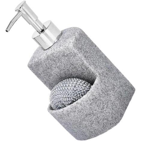 Distributeur de savon, porte-éponge et distributeur de liquide vaisselle 2 en 1 (1/5)