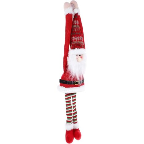 Décoration de Noël suspendue pour porte d'entrée : Père Noël en peluche (1/5)