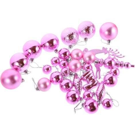 30 boules de Noël brillantes rouge clair (1/5)