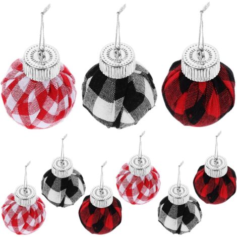 Ensemble de 9 boules de Noël à suspendre au sapin, finition mate. (1/5)