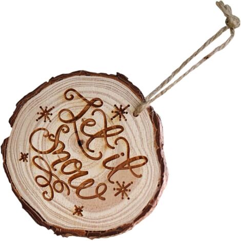 Ornement de Noël en bois sculpté à suspendre, pendentif de Noël (1/5)