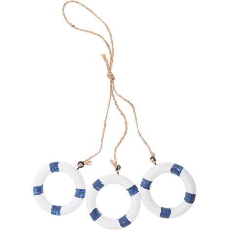 Pendentif bouée suspendue style méditerranéen bord de mer (1/5)