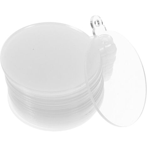 20 décorations de Noël suspendues en acrylique blanc de 7,5 cm à faire soi-même (1/5)
