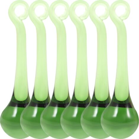 Lot de 6 pendentifs en cristal vert pour lustre (1/5)