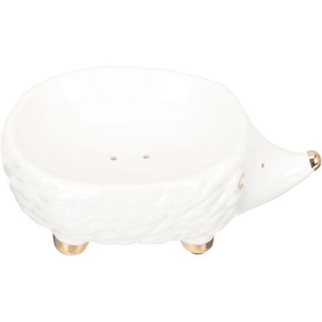 Porte-savon en céramique en forme de hérisson, style nordique, pour salle de bain (1/5)
