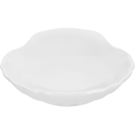 Porte-savon en acrylique résistant à l'usure, en forme de coquillage, blanc, 10 cm (1/5)