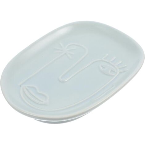 Porte-savon en céramique grand format, bleu-vert – Porte-savon portable (1/5)