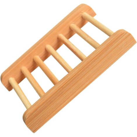 Porte-savon et porte-savon en bois avec système d'évacuation pour salle de bain (1/5)