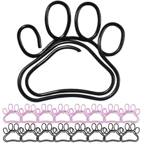 Trombones en forme de griffe de chat, 50 pièces, petits et mignons, en métal, pour fixer des documents (1/5)
