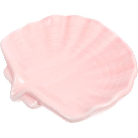Porte-savon en céramique en forme de coquillage, porte-savon rose, plateau décoratif (1/5)