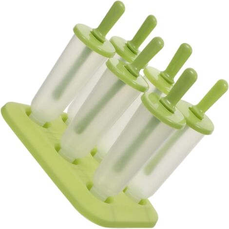 Ensemble de 6 moules à glace ronds réutilisables en silicone pour crème glacée (1/5)