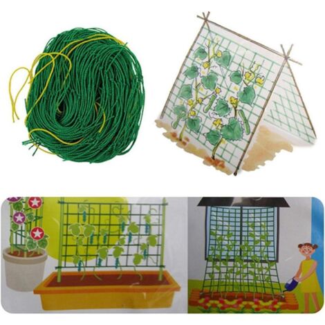 Filet de jardin pour plantes grimpantes, lot de 3, 1,8 x 3,6 m, vert (1/3)