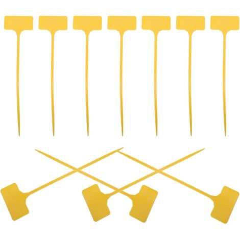 50 étiquettes de jardin jaunes imperméables en forme de T (1/5)