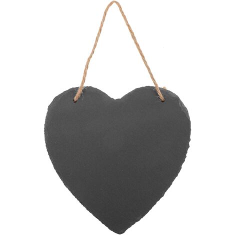 Étiquettes pour plantes en ardoise naturelle en forme de cœur avec cordelette 15 cm x (1/5)